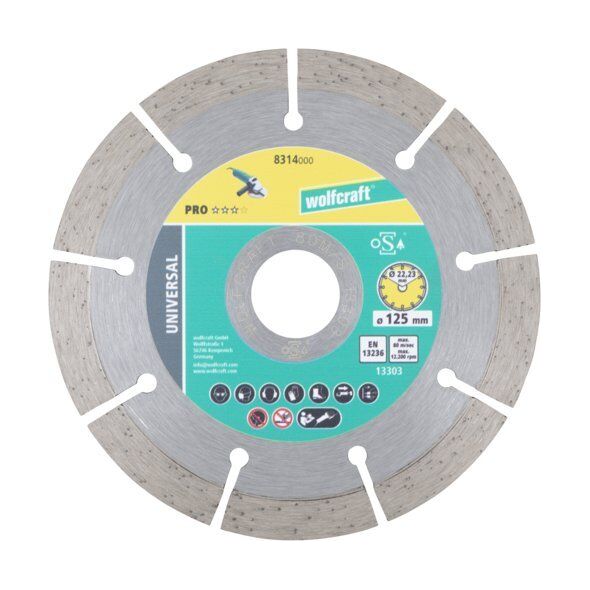 Δίσκος κοπής Wolfcraft Diamond 125 universal PRO, wolfcraft 13616904 4006885831407