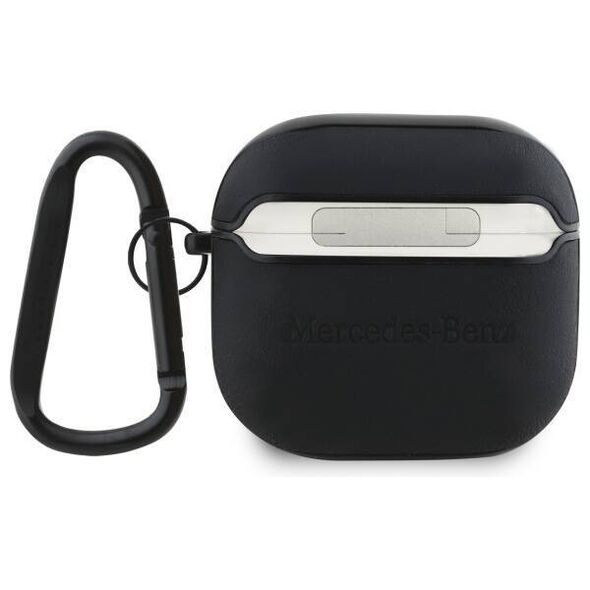 Case APPLE AIRPODS 4 Mercedes Leather Metal Logo Cover (MEA4CSLBK) black 3666339397500