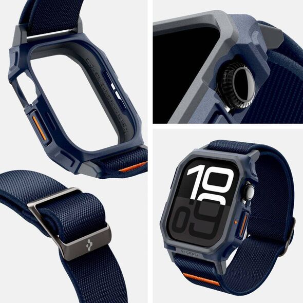 Case APPLE WATCH 10 (46MM) Spigen Lite Fit ”Pro” navy blue 8809971237550
