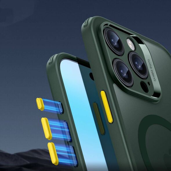 Case + Tempered Glass IPHONE 16 PRO MAX ESR Classic Pro Set Halolock Magsafe Frosted green 4894240230138
