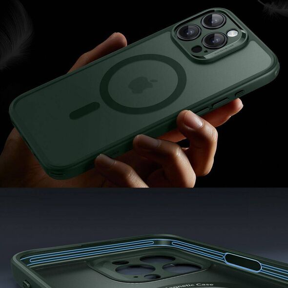 Case + Tempered Glass IPHONE 16 PRO MAX ESR Classic Pro Set Halolock Magsafe Frosted green 4894240230138