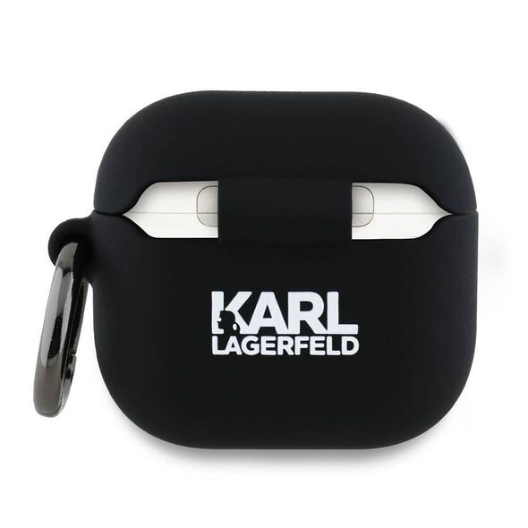 Original Case APPLE AIRPODS 4 Karl Lagerfeld Silicone Choupette Head 3D (KLA4RUNCHK) black 3666339398026