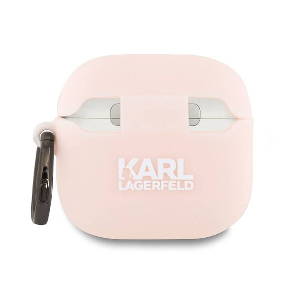Original Case APPLE AIRPODS 4 Karl Lagerfeld Silicone Choupette Head 3D (KLA4RUNCHP) pink 3666339398033