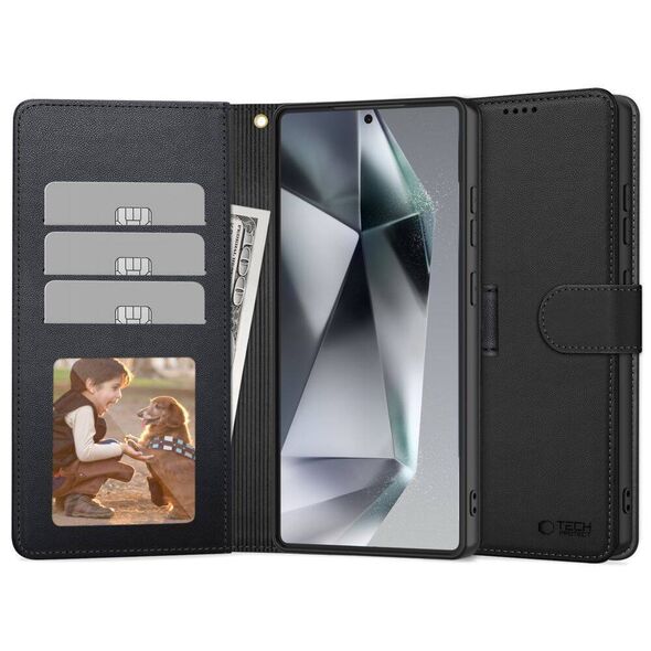 Case SAMSUNG GALAXY S25 Tech-Protect Wallet black 5906302322114