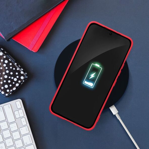 Futerał SILICONE do SAMSUNG A56 5G brzoskwiniowy