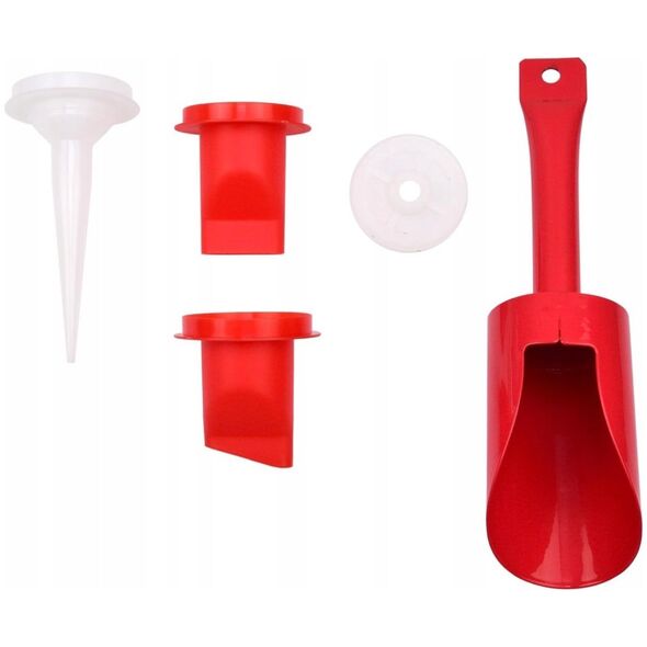 Geko Wyciskacz aluminiowy do mas szpachlowych + końcówki (10)