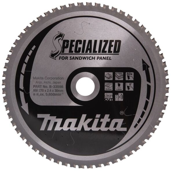 Makita MAKITA ΔΙΚΥΛΟ ΠΡΙΟΝΙ 270x30x60z ΕΞΕΙΔΙΚΕΥΜΕΝΑ ΣΑΝΤΟΥΙΤΣ ΠΑΝΕΛ 14088629 88381422482