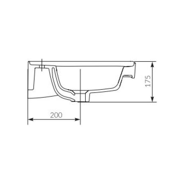 Umywalka Cersanit Crea 50,5cm (K114-005)