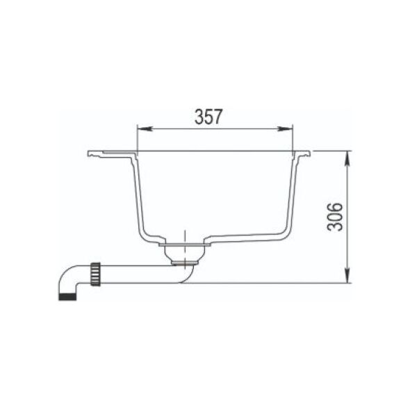 Zlewozmywak Aquasanita Quadro SQQ100, 110 Beż