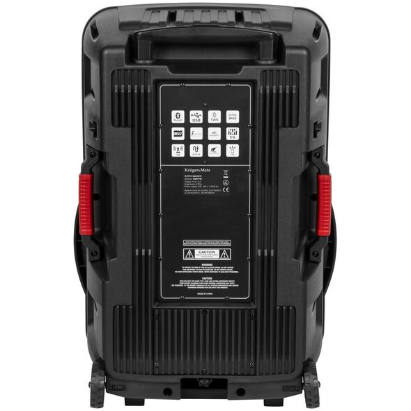 Kolumna Kruger&Matz Aktywna kolumna głośnikowa (z 2 mikrofonami bezprzewodowymi UHF, SD, Bluetooth, FM, USB, LED) 60 Watt