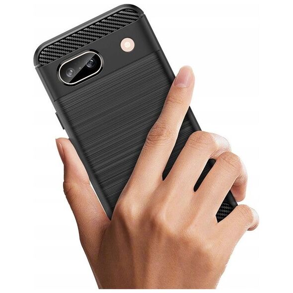 Hurtel Carbon Case for Google Pixel 8A εύκαμπτο κάλυμμα άνθρακα από σιλικόνη - μαύρο 13251264 9145576283790