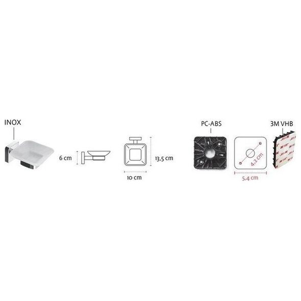 KAPITAN Σαπουνάκι με θήκη Kapitan QUATTRO 43 01 99, σατέν 14070609 3800201582742