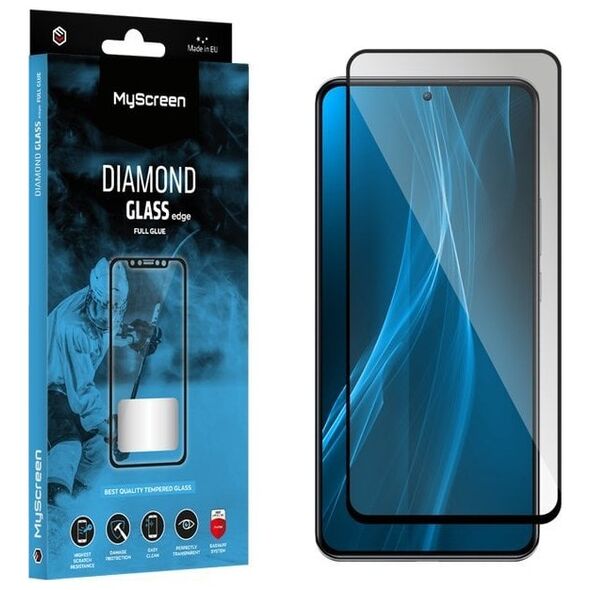 Motorola Moto G05 - Tempered glass με κόλλα σε όλη την επιφάνεια MyScreen DIAMOND GLASS Edge FULL GLUE (μαύρο πλαίσιο) 14434966 5904433246521