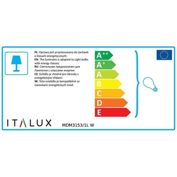 Lampa sufitowa Italux Danito MDM3153/1L W