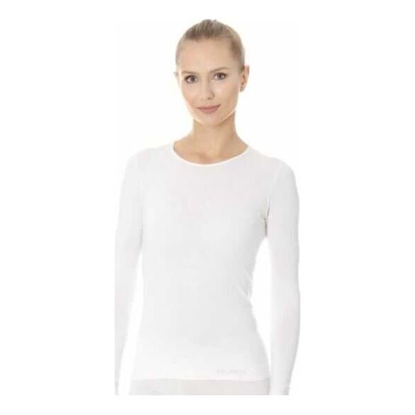 Brubeck LS00900A Koszulka damska z długim rękawem COMFORT COTTON biały L