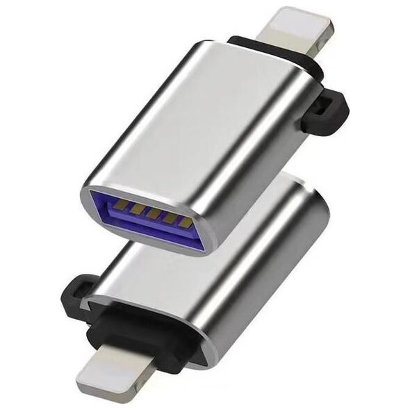 Adapter USB MicroConnect Lightning - USB Srebrny  (Lightning-USB3.0 Adapter)