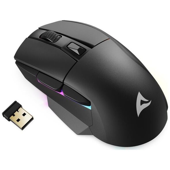 Ποντίκι Sharkoon Sharkoon SKILLER SGM50W (μαύρο, συμπεριλαμβανομένου του σταθμού φόρτισης) 13341024 4044951040230