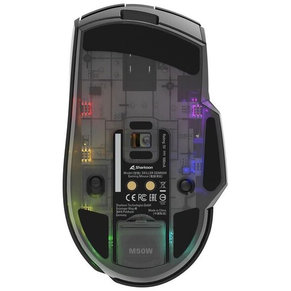 Ποντίκι Sharkoon Sharkoon SKILLER SGM50W (μαύρο, συμπεριλαμβανομένου του σταθμού φόρτισης) 13341024 4044951040230
