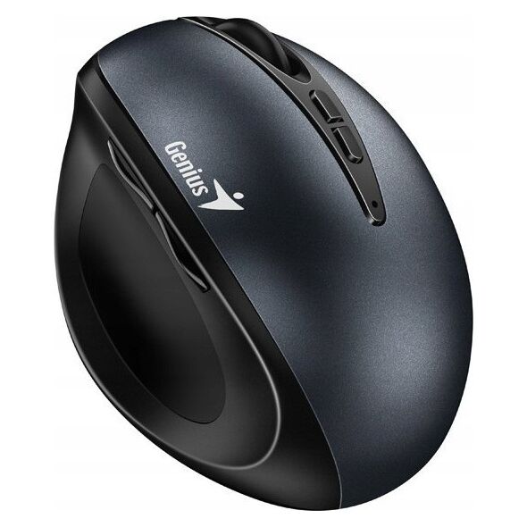 Mysz Genius GENIUS myš Ergo 8300S Iron Grey/ vertikální/ 1600 dpi/ bezdrátová/ 7tlačítek/ tichá/ kovově šedá