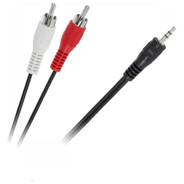 Kabel Jack 3.5mm - RCA (Cinch) x2 3m czarny (KPO2747-3)