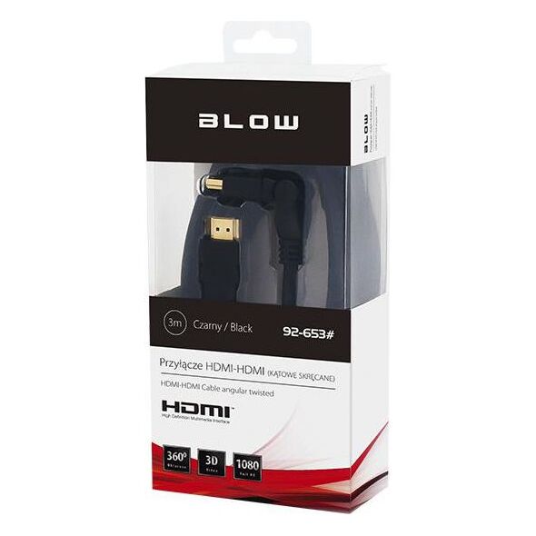 Kabel Blow HDMI - HDMI 3m czarny (92-653#)