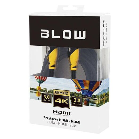 Kabel Blow HDMI - HDMI 5m czarny (92-656#)