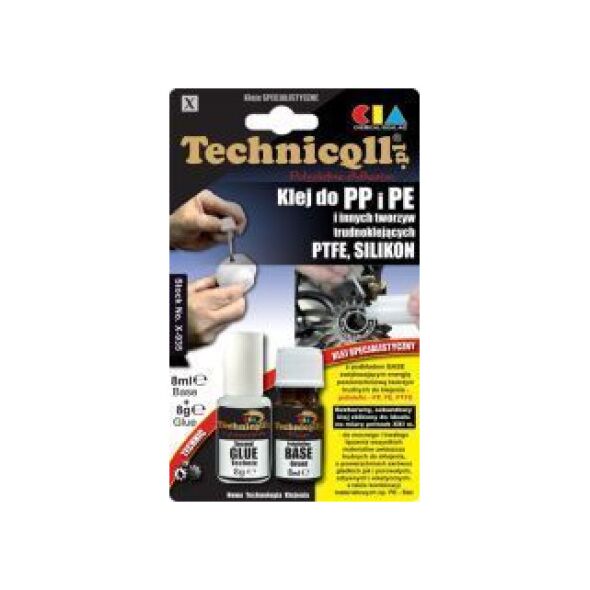 Technicqll Klej do PP,PE i PTFE 8ml+8g na blistrze /pod zamówienie/