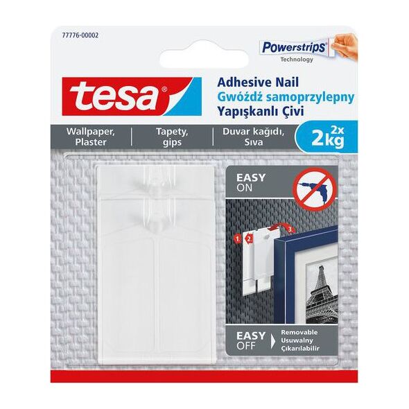 Tesa Gwoździe samoprzylepne do tapet i tynku do 2kg 2szt. (H7777602)