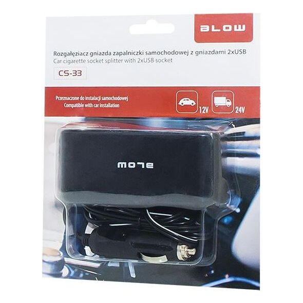 Blow BLOW ROZG.ZAPAL.SAMOCH.1XWT/3XGN+USB CS-33