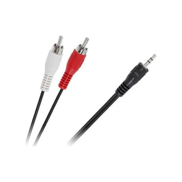 Kabel Cabletech Jack 3.5mm - RCA (Cinch) x2 1.2m czarny (LEC-KPO2747-1,2)