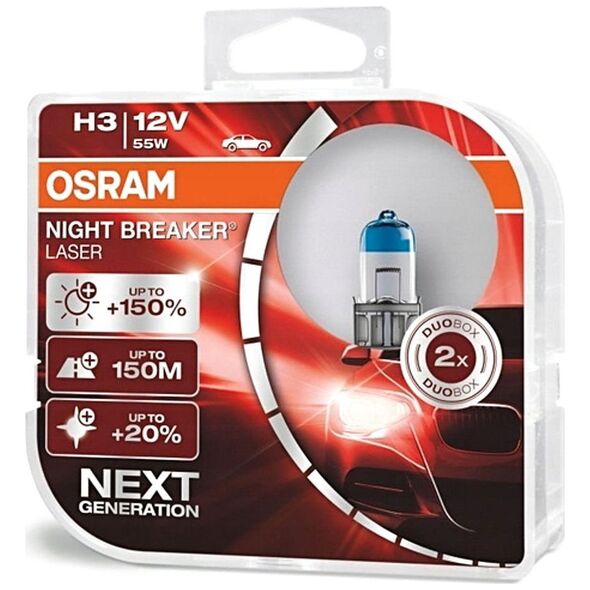 Osram OSRAM autožárovka H3 NIGHT BREAKER® LASER 12V 55W PK22s (Duo-Box)