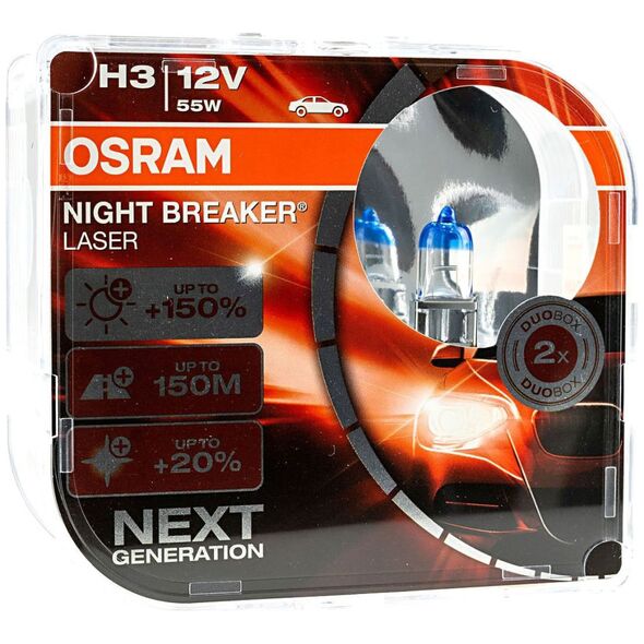 Osram OSRAM autožárovka H3 NIGHT BREAKER® LASER 12V 55W PK22s (Duo-Box)