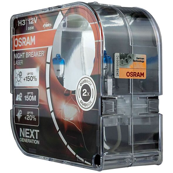 Osram OSRAM autožárovka H3 NIGHT BREAKER® LASER 12V 55W PK22s (Duo-Box)