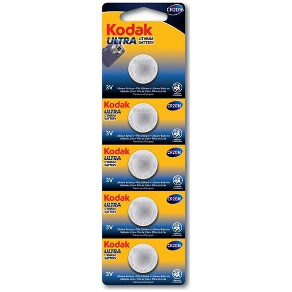 Kodak BATERIA GUZIKOWA KODAK CR2016 MAX LITHIUM ULTRA 5pcs blister
