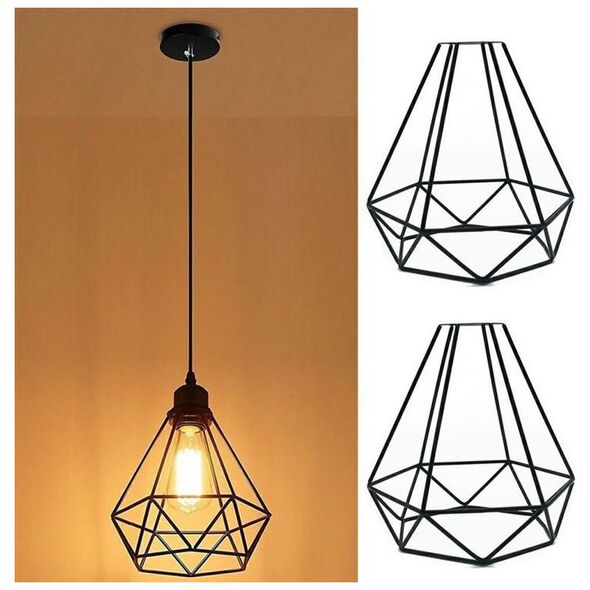 Lampa wisząca ECpower ZD74E LAMPA SUFITOWA ŻYRANDOL KLOSZ E27 uniwersalny