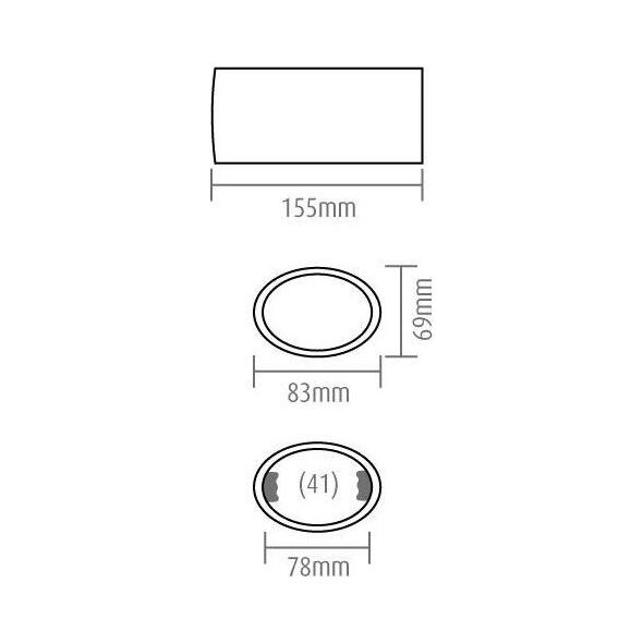 Automax Chromowana końcówka tłumika 83mm / montaż 41-69mm uniwersalny