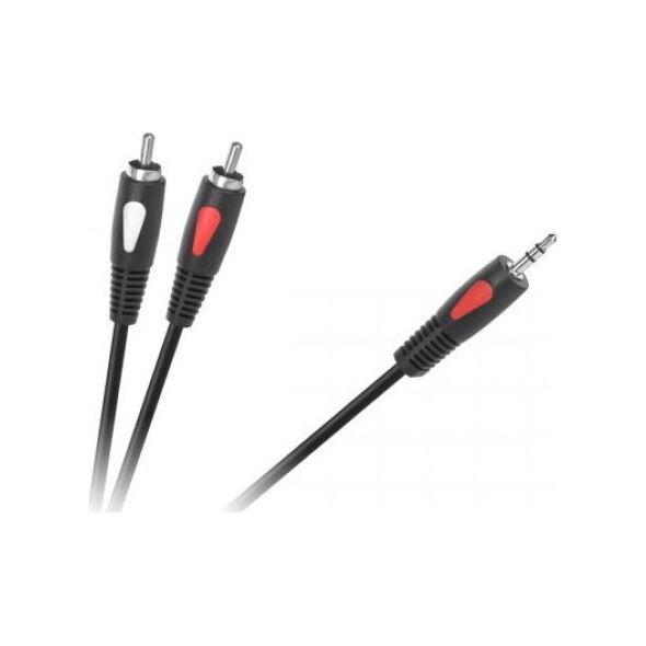 Kabel Cabletech Jack 3.5mm - RCA (Cinch) x2 Brak danych czarny (KPO4004-3.0)