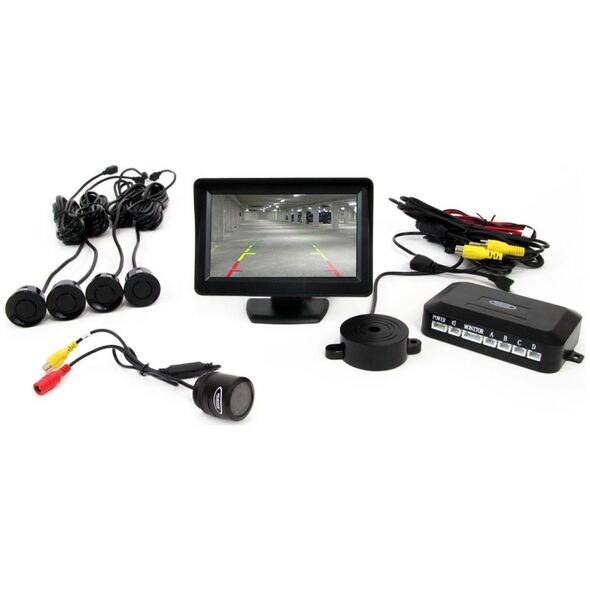 AMiO 01100 Zestaw czujników 4 sensory czarne TFT 4,3 z kamerą Night Vision 301