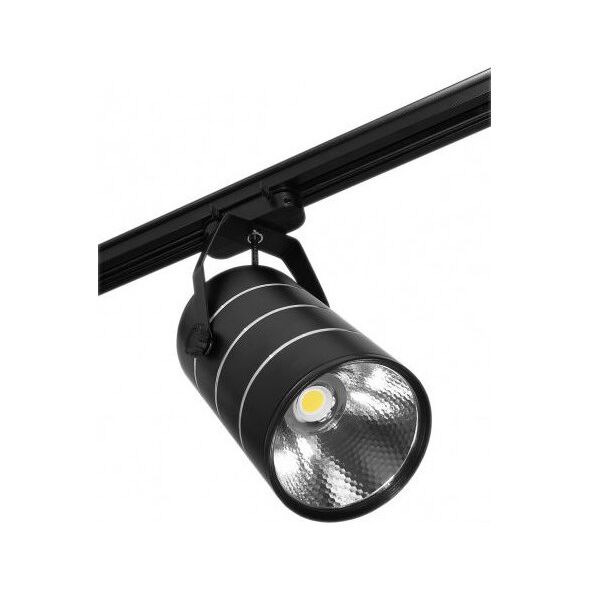 Nvox Lampa sklepowa led reflektor szynowy jednofazowy czarny 30w 2550 lm światło zimne 6000k