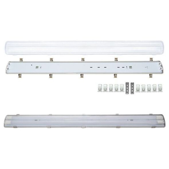 Nvox Oprawa hermetyczna przemysłowa ip65 led 1x120cm t8 g13 dwustronnie zasilana