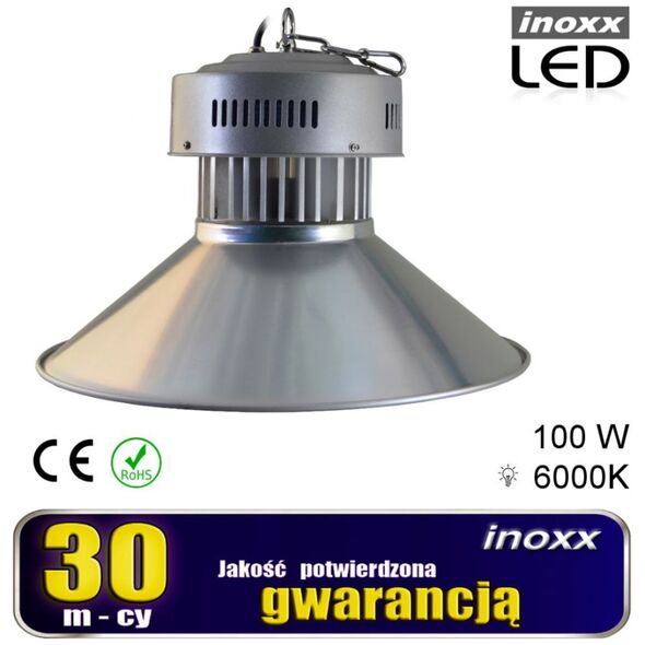 Nvox Lampa przemysłowa led 100w high bay cob 6000k zimna 10 000lm