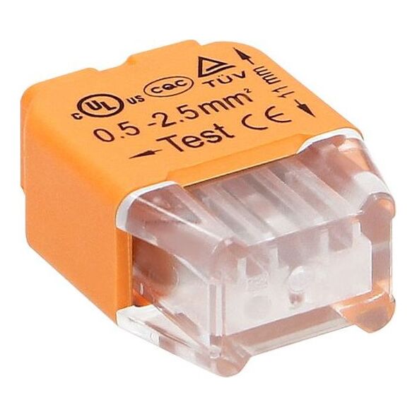 Orno Złączka instalacyjna wciskana 2-przewodowa| na drut 0,75-2,5mm2| IEC 300V/24A| 10 szt. OR-SZ-8004/2/10