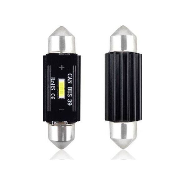 AMiO LED CANBUS 1 SMD UltraBright 1860 Festoon 39mm White 12V/24V