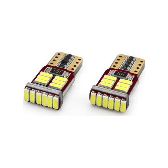 AMiO LED CANBUS 18SMD 4014 T10e (W5W) White 12V
