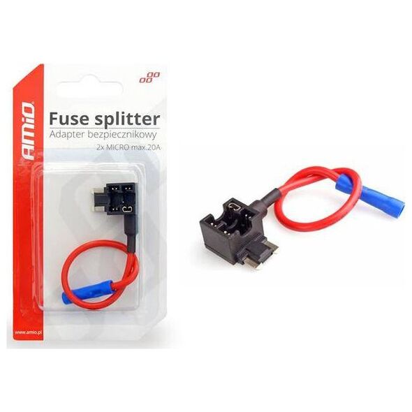 AMiO Adapter bezpiecznikowy MICRO niski profil 20A