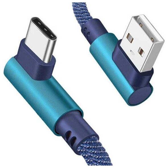 Kabel USB Hertz USB-A - USB-C 1 m Niebieski (KK21U)