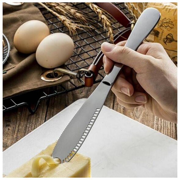 CreativeHome AG267C NÓŻ Z DZIURKAMI DO TWARDEGO MASŁA STAL 20cm