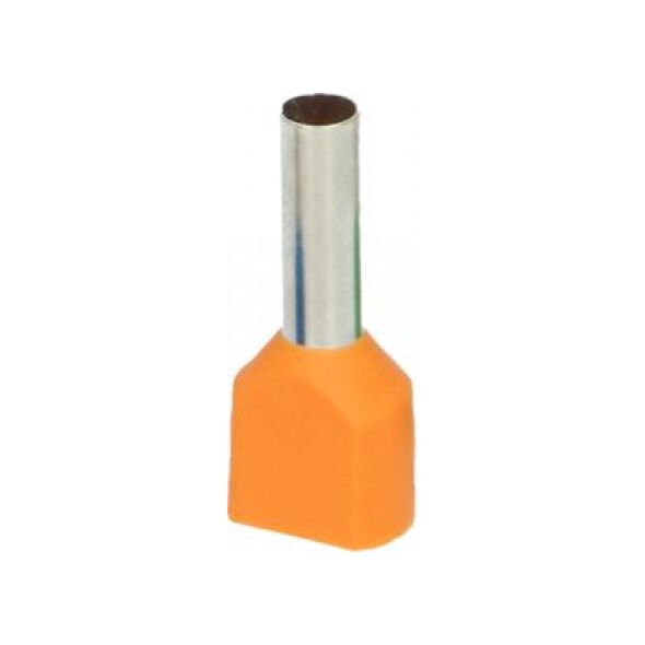 Orno Tulejka izolowana podwójna, przekrój maksymalny 4mm?, długość miedzianej tulejki 12mm, Blister 25 szt.