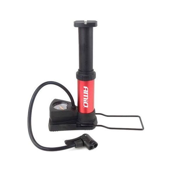 AMiO Pompka nożna MINI PU03 metalowa z manometrem