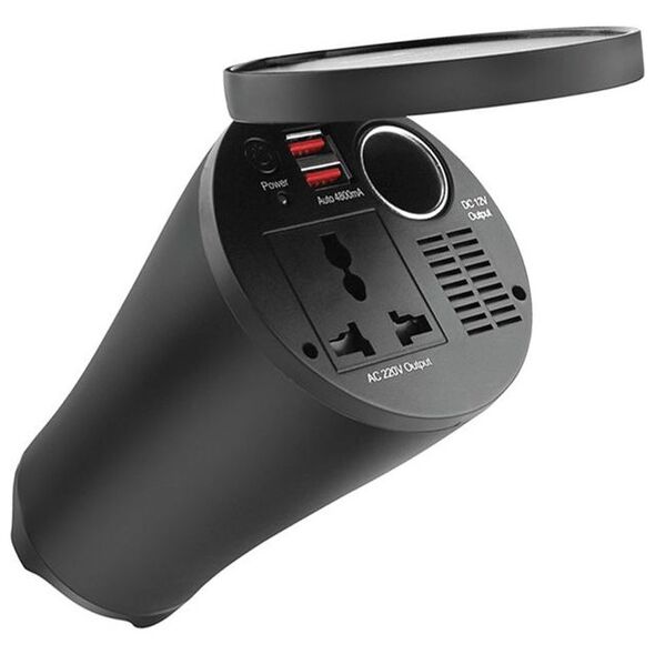 AMiO Przetwornica napięcia w kształcie kubka 12V/230V 150W/300W 2xUSB PI02